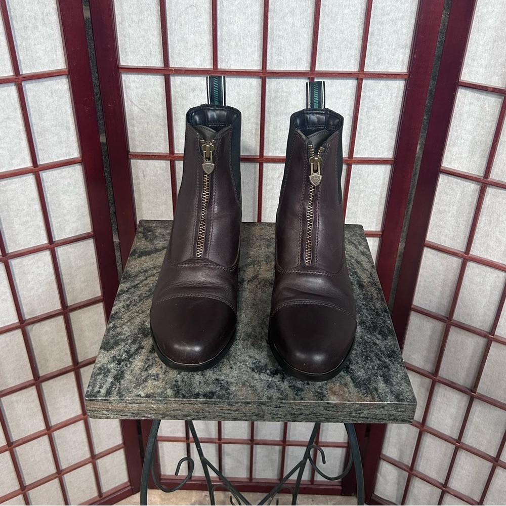 Ariat Paddock Boots Wms 7B Leather Brown for Equestrian Horse Riding EUC